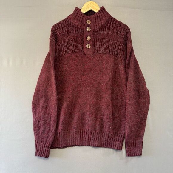 George Casual Outfitters Men’s 1/4 Button Sweater Size XL Twisted Yarn Casual - Picture 1 of 8